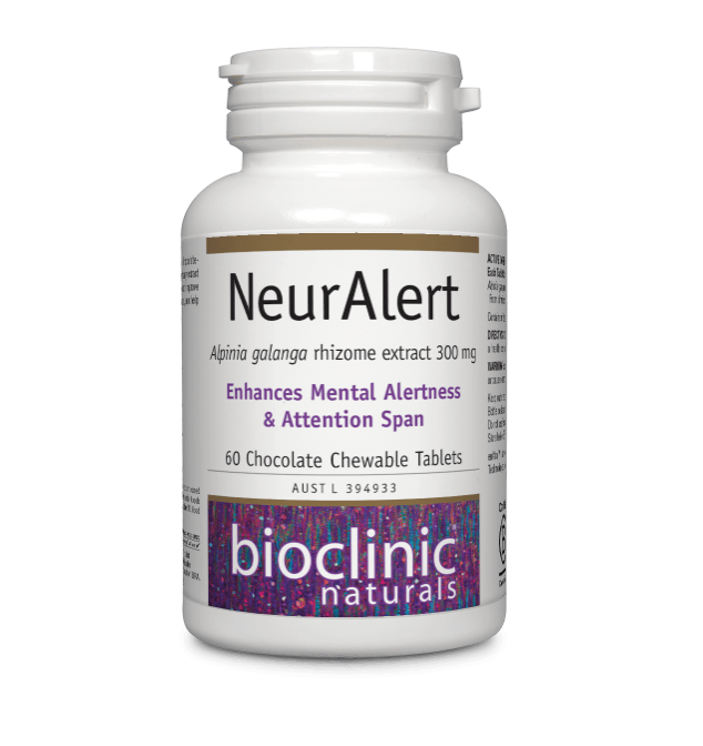 NeurAlert -Enhances Mental Alertness & Attention Span - 30 Chocolate Chewable Tablets