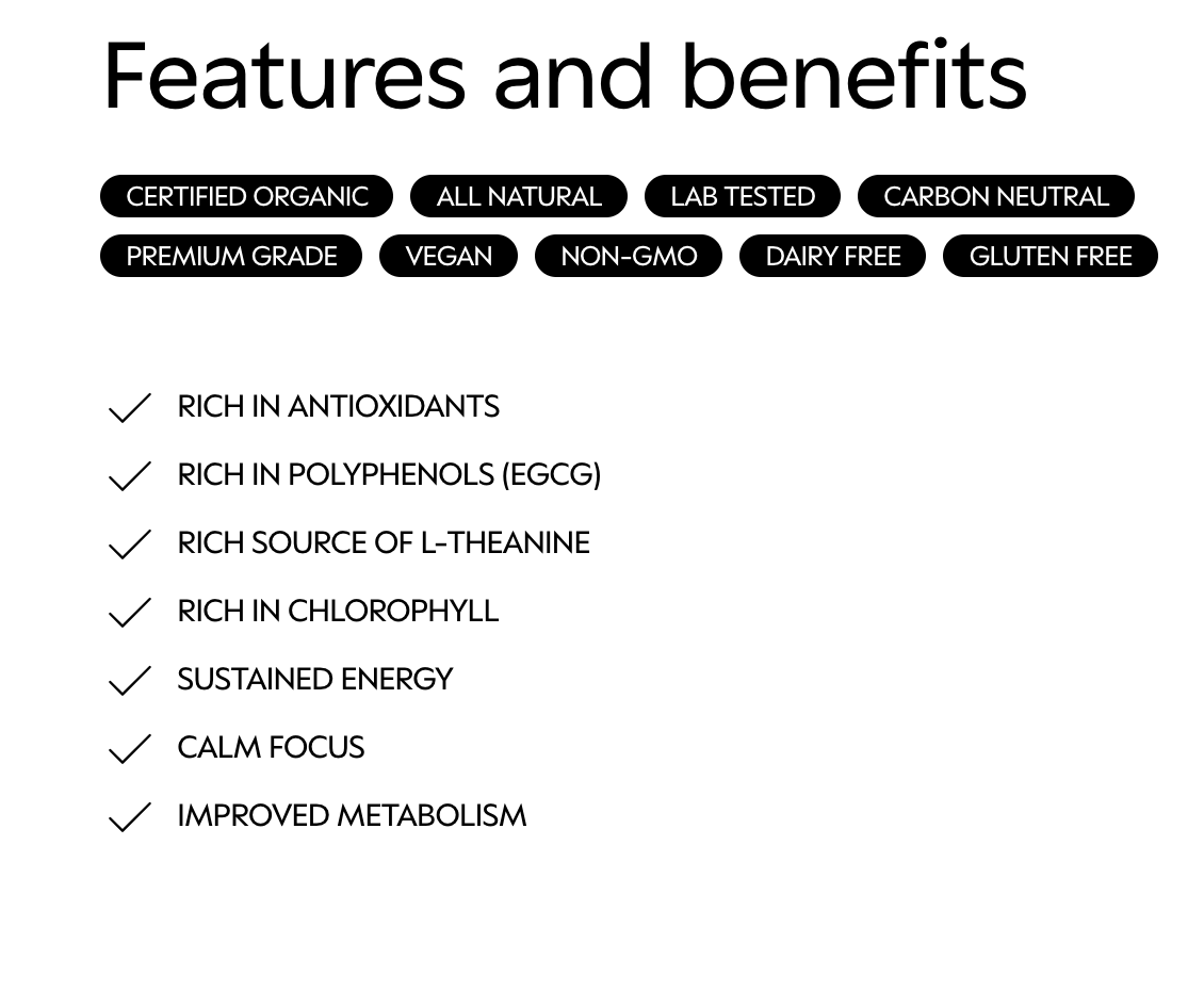 myBrainCo - Organic Japanese Matcha Powder - 100g