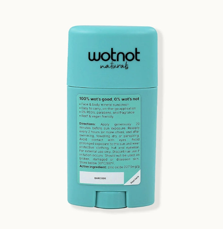 WOTNOT Natural Zinc Sunscreen Stick SPF 50 45g