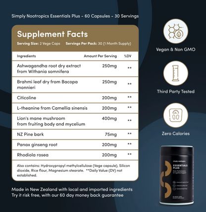 Simply Nootropics Essentials Plus