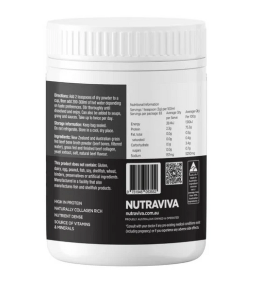 Nutraviva Beef Bone Broth Powder 250g