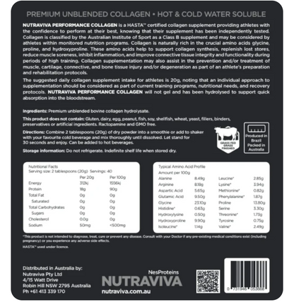Performance Collagen 800g - HASTA™ certified