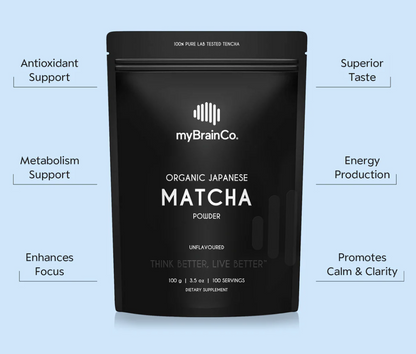 myBrainCo - Organic Japanese Matcha Powder - 100g