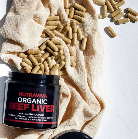 Nutraviva Organic Beef Liver Capsules - 120 Capsules - 2000mg per serve