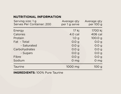 Switch Nutrition Taurine 200g
