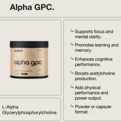 Switch Nutrition Alpha GPC 60caps