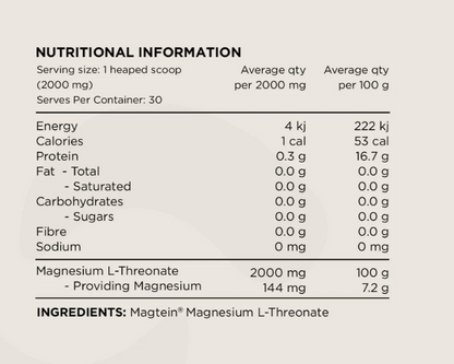 Switch Nutrition Magnesium L-Threonate (Mag3) 60g