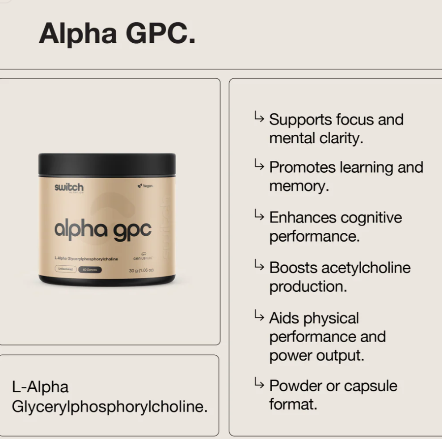 Switch Nutrition Alpha GPC 30g