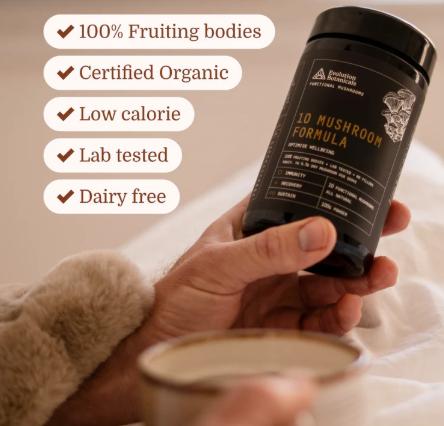 Evolution Botanicals - 10 Mushrooms 200g Resealable Pouch.