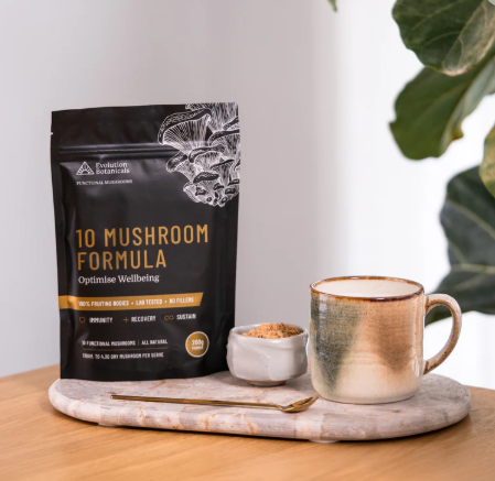 Evolution Botanicals - 10 Mushrooms 200g Resealable Pouch.