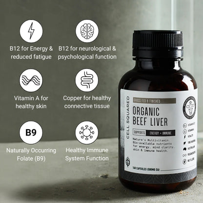 Cell Squared Organic Beef Liver capsules