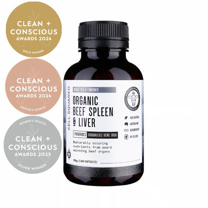 Cell Squared Organic Beef Spleen & Liver capsules