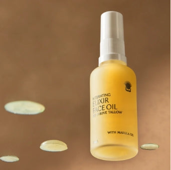 Thrive Tallow Hydrating Elixir Face Oil.