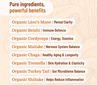 Evolution Botanicals -10 Mushroom Formula 100g Glass Jar