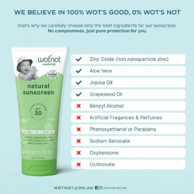WOTNOT 30 SPF Natural Baby Sunscreen