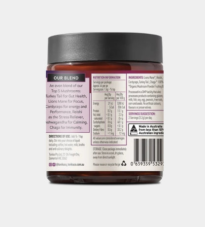 Tonika Organic 5 Mushroom Blend